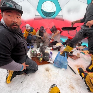 Camp life on Mount Everest