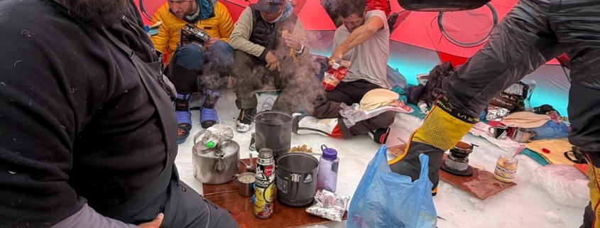 Camp life on Mount Everest