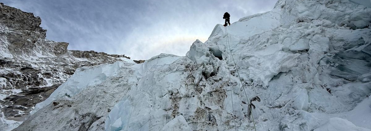 Returning back to Everest Base Camp after a successful acclimatization rotation.