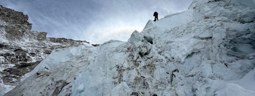 Returning back to Everest Base Camp after a successful acclimatization rotation.
