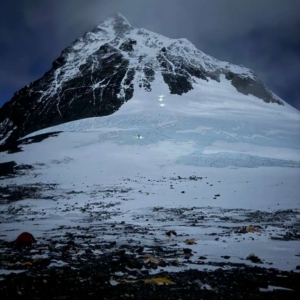 The route as seen from Camp 4.