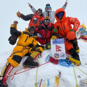 Summit! Some of the team at the top of the world...