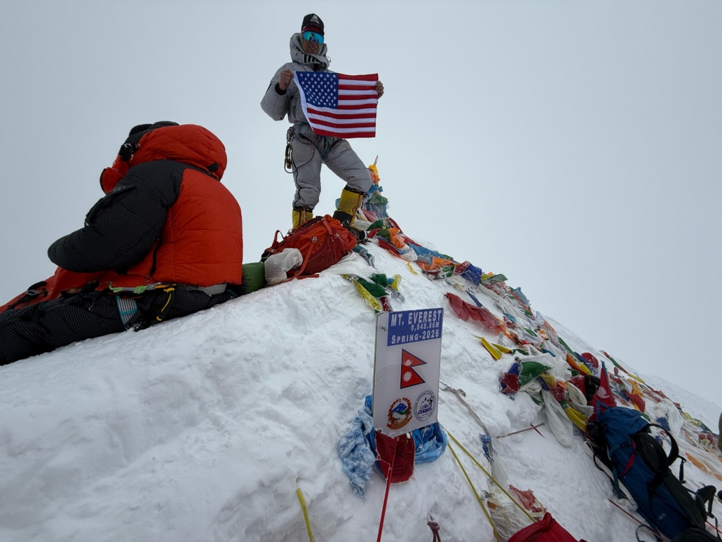 Garrett Madison on the summit for his 16th time.