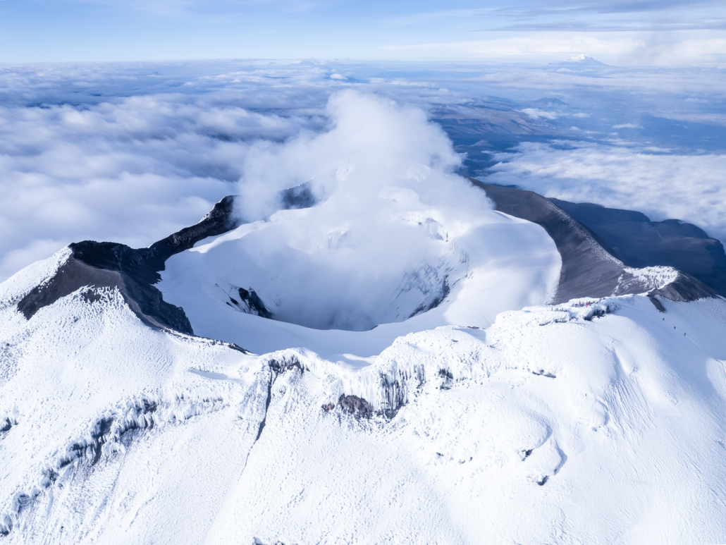 Aerial shot above Cotopaxi