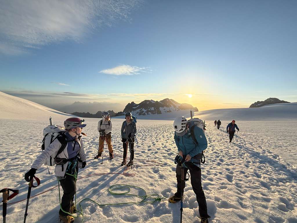 Early morning sunshine in the French Alps
