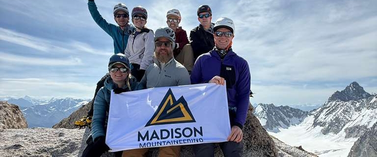The Madison Mountaineering team topped out on an acclimatization climb in recent days!