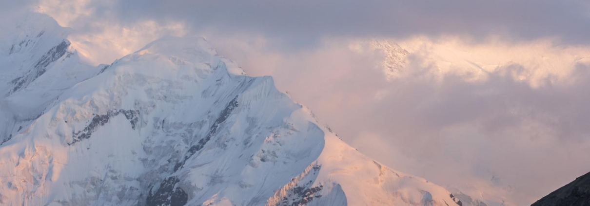 Alpenglow on Peak Lenin (photo by Terray Sylvester)