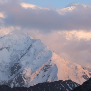 Alpenglow on Peak Lenin (photo by Terray Sylvester)