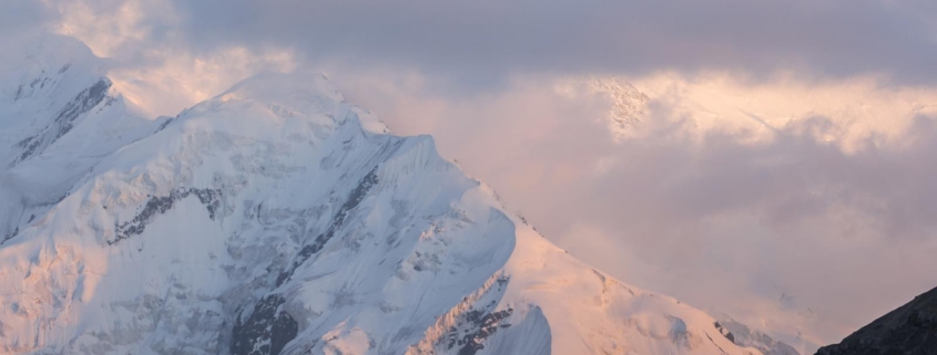 Alpenglow on Peak Lenin (photo by Terray Sylvester)