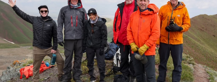 The team acclimatizing at 4,000m on Petrovsky Peak (photo by Terray Sylvester)