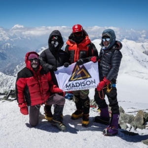 The team on the summit of Peak Lenin (photo by Terray Sylvester)