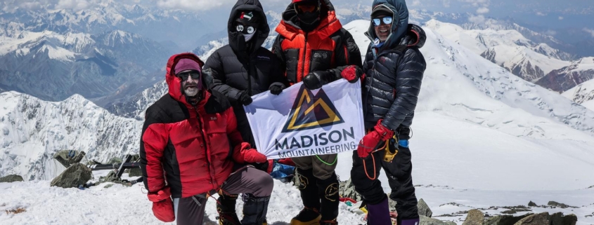 The team on the summit of Peak Lenin (photo by Terray Sylvester)