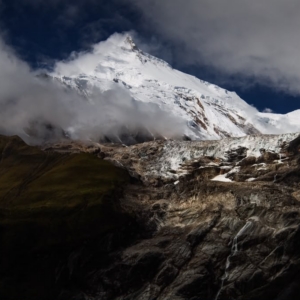 Great views of Manaslu’s north face (photo by Terray Sylvester)