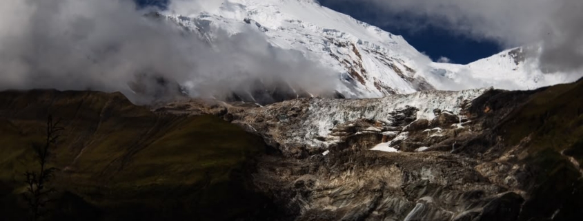 Great views of Manaslu’s north face (photo by Terray Sylvester)