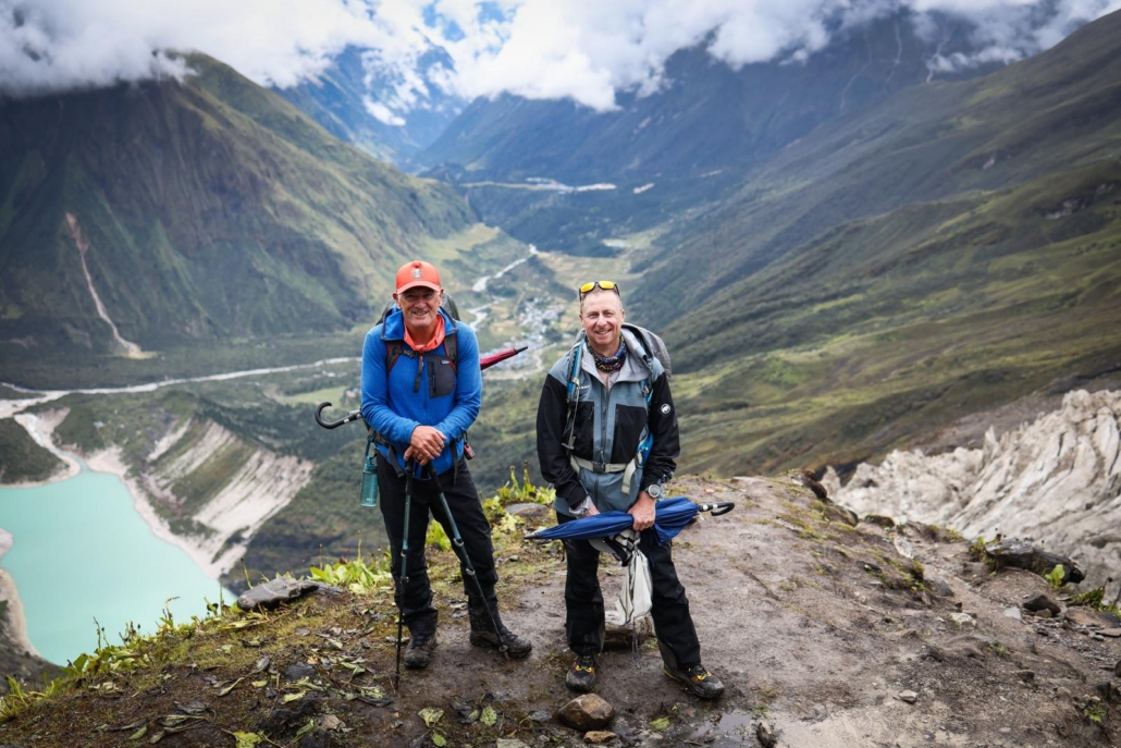 Our climbers Myles and Woodie en route to Manaslu Base Camp (photo by Terray Sylvester)