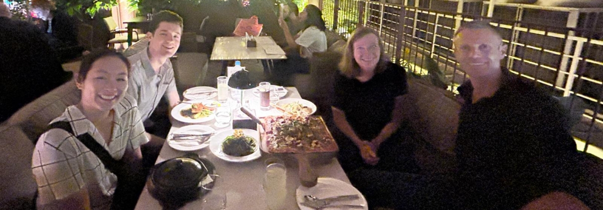 Welcome dinner with the team!
