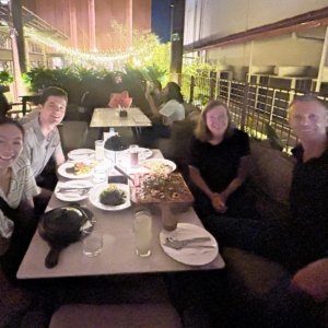 Welcome dinner with the team!