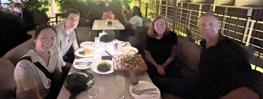 Welcome dinner with the team!