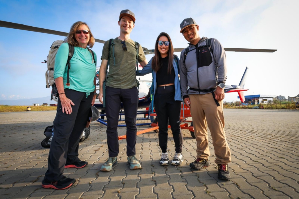 Our climbers with sirdar and guide Aang Phurba Sherpa. (Photo by Terray Sylvester)
