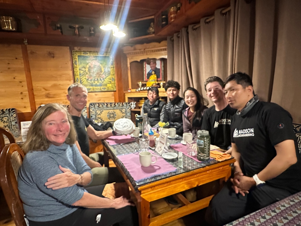 A warm welcome to the Panorama Lodge in Namche Bazaar.