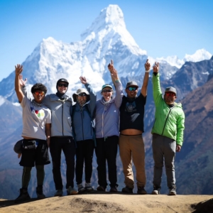 First views of Ama Dablam (photo by Terray Sylvester)