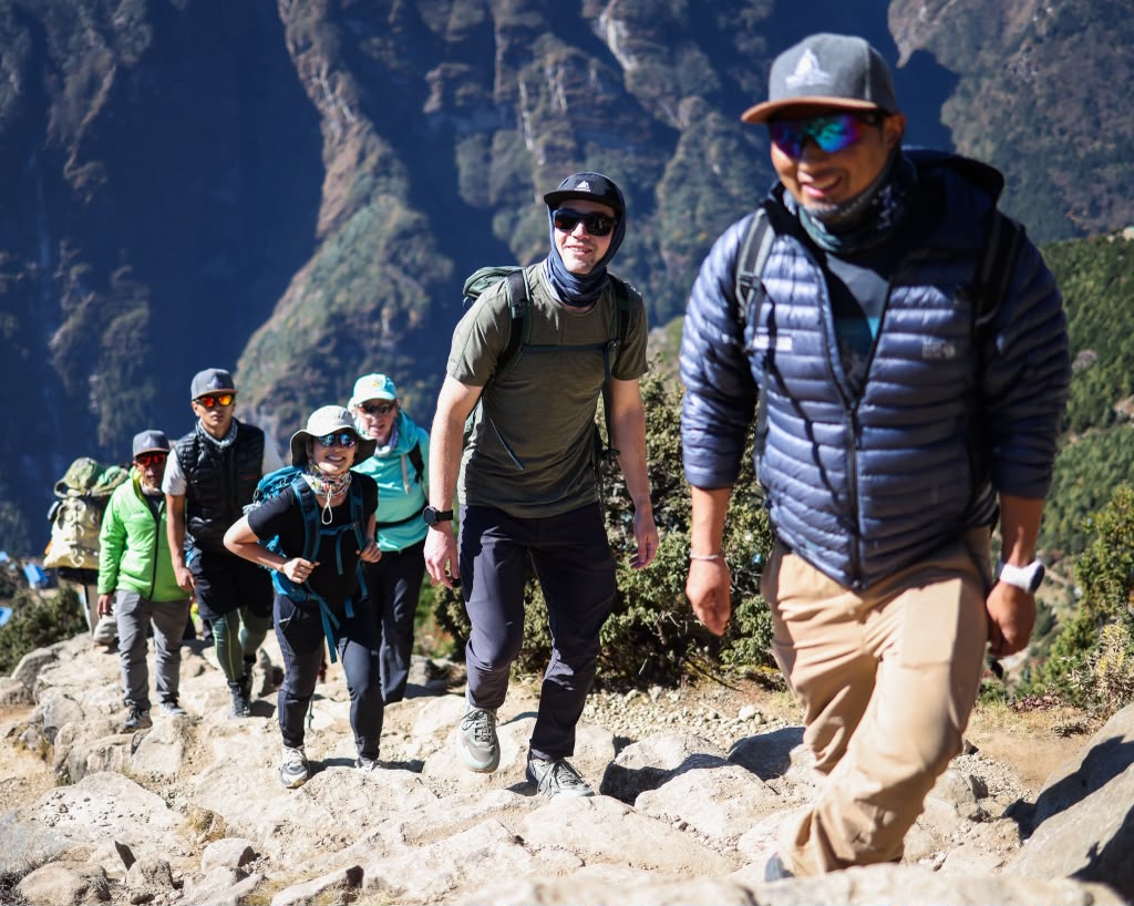 Hiking above Namche Bazaar (photo by Terray Sylvester)
