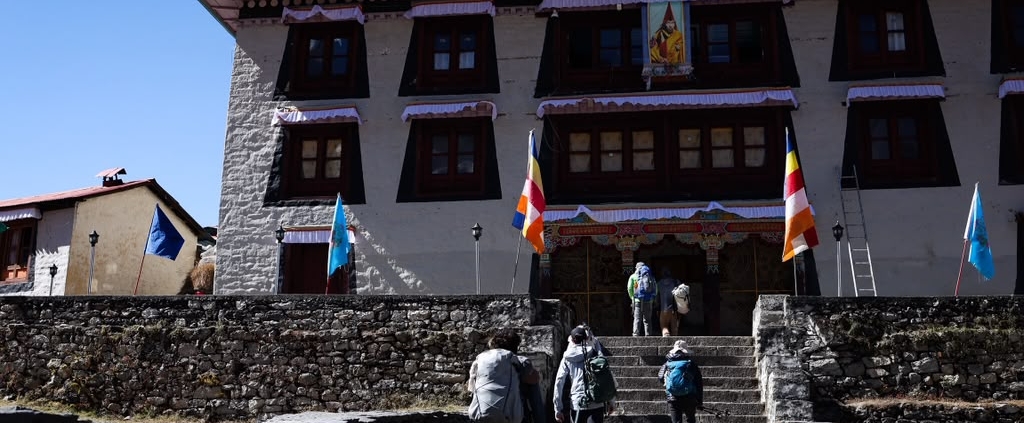 Entering Tengboche Gompa (photo by Terray Sylvester)