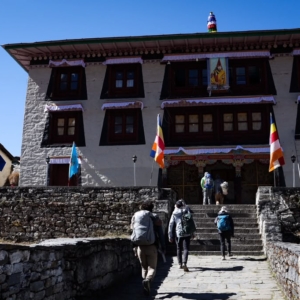 Entering Tengboche Gompa (photo by Terray Sylvester)