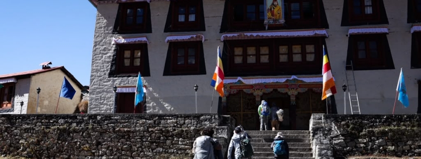 Entering Tengboche Gompa (photo by Terray Sylvester)