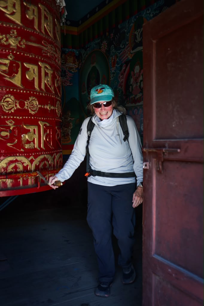 A massive prayer wheel at Tengboche (photo by Terray Sylvester)